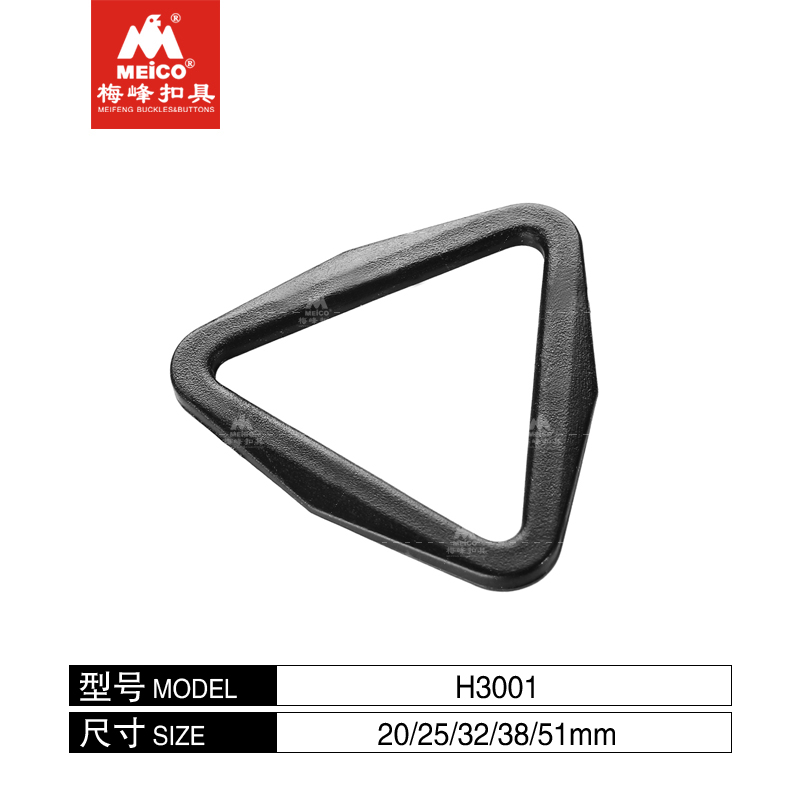 China Meico Factory Plastic Triangle Buckle