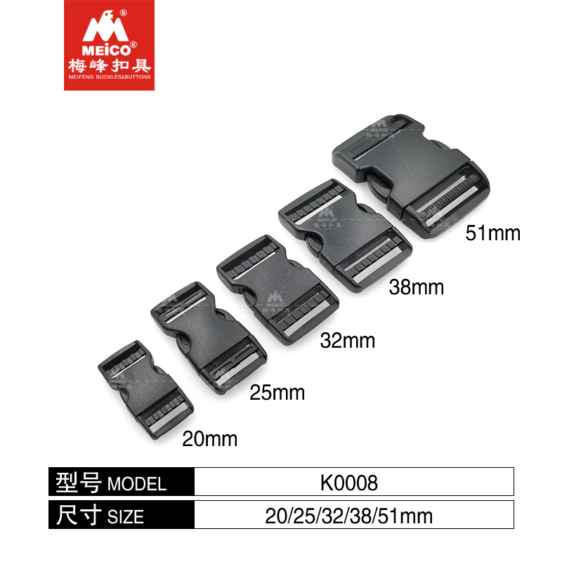 Heavy Duty Plastic Buckles Dual Adjustable No Sewing Buckles