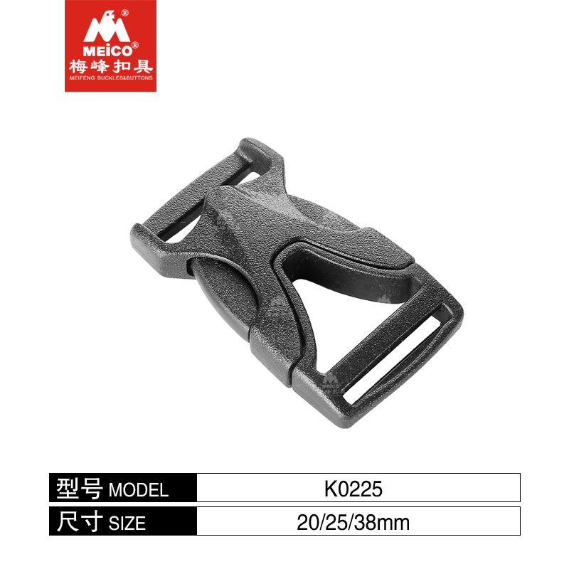 Plastic Side Release Buckle Single Adjust